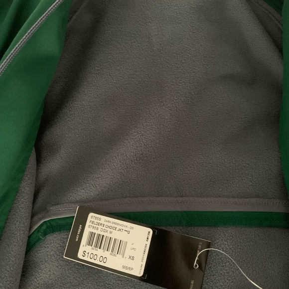 Adidas Fielders Choice Jacket Baseball Zip Green - Picture 5 of 5